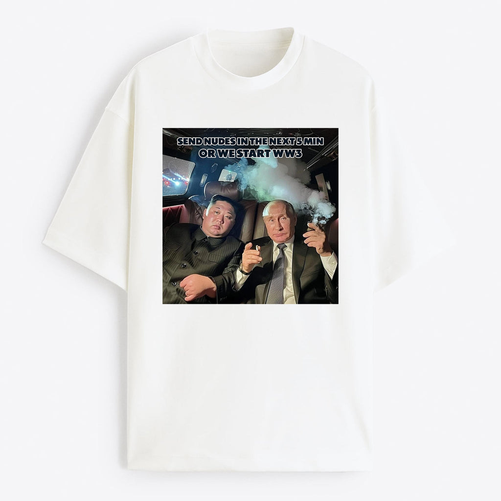 "Send Nudes Or WW3" Oversize T-Shirt - USA
