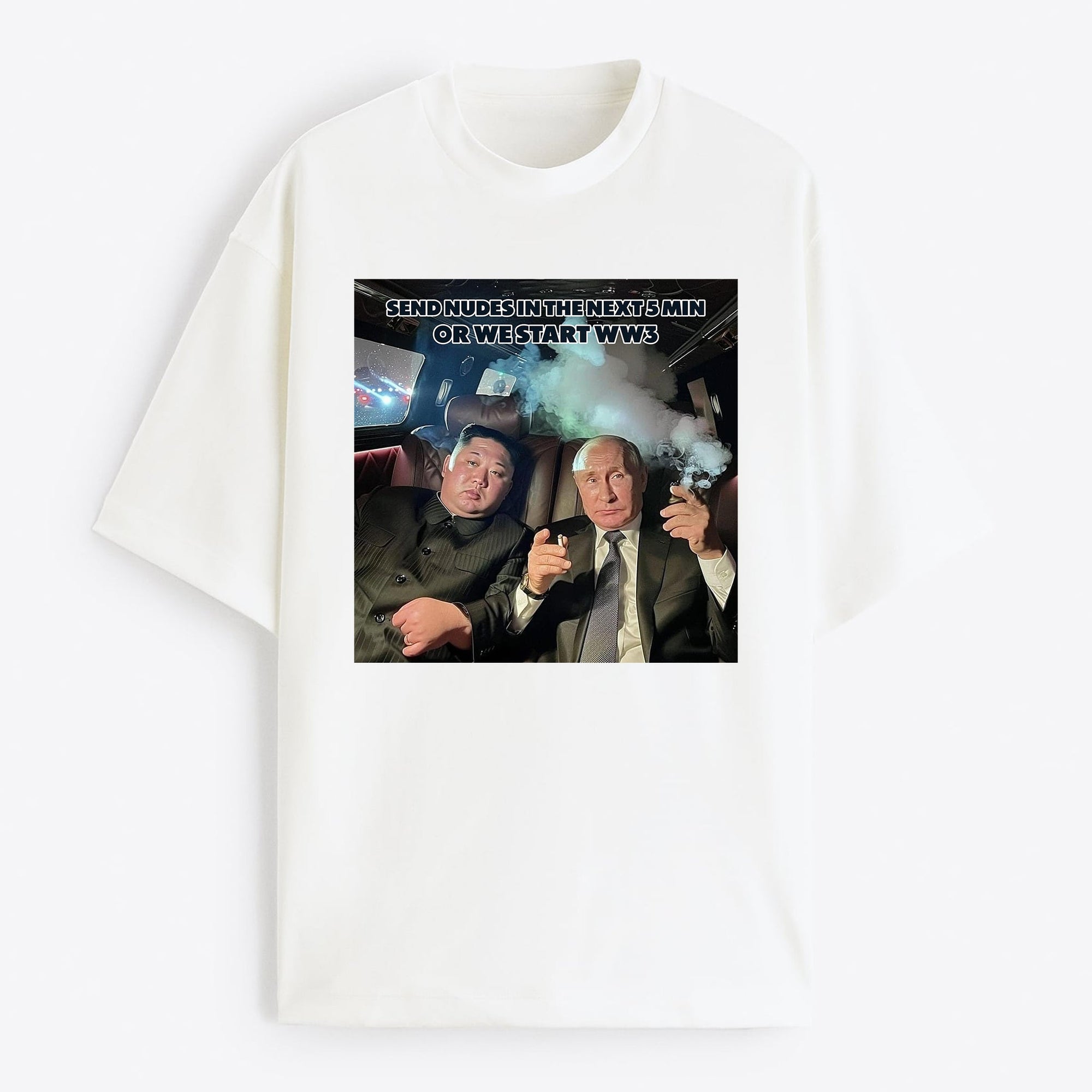 "Send Nudes Or WW3" Oversize T-Shirt - USA