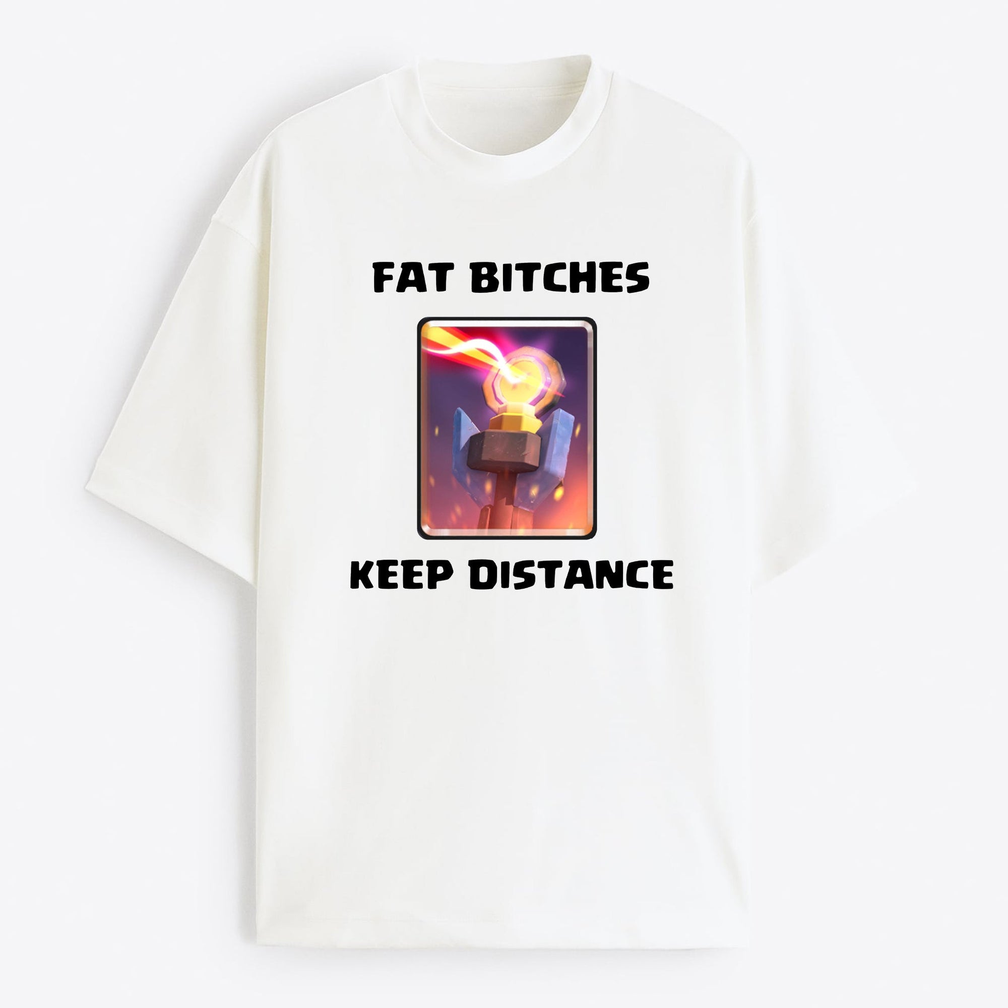 "Fat Bitches Keep Distance" Oversize T-Shirt - USA