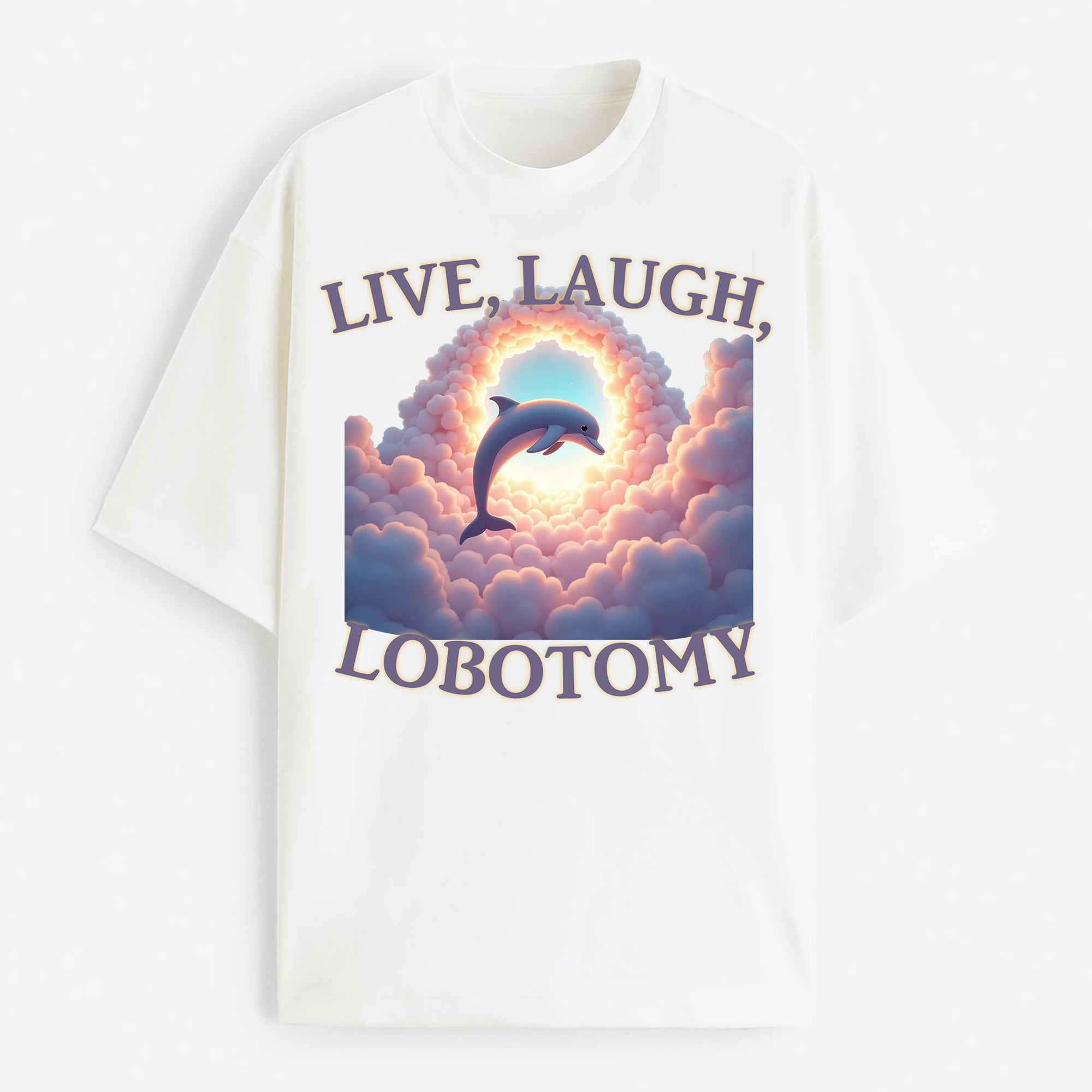 "Live, Laugh Lobotomy" Oversize T-Shirt - USA