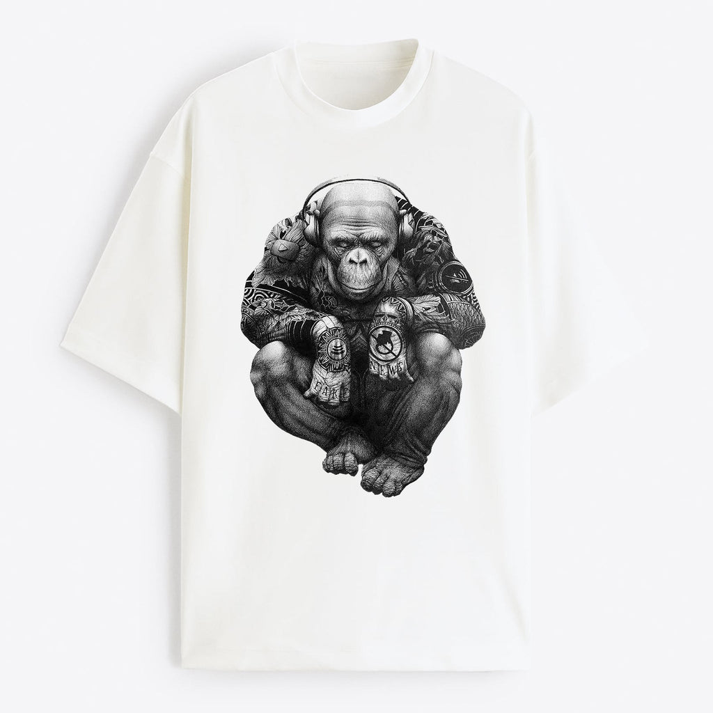 "Rapper Monkey" Oversized T-Shirt - USA