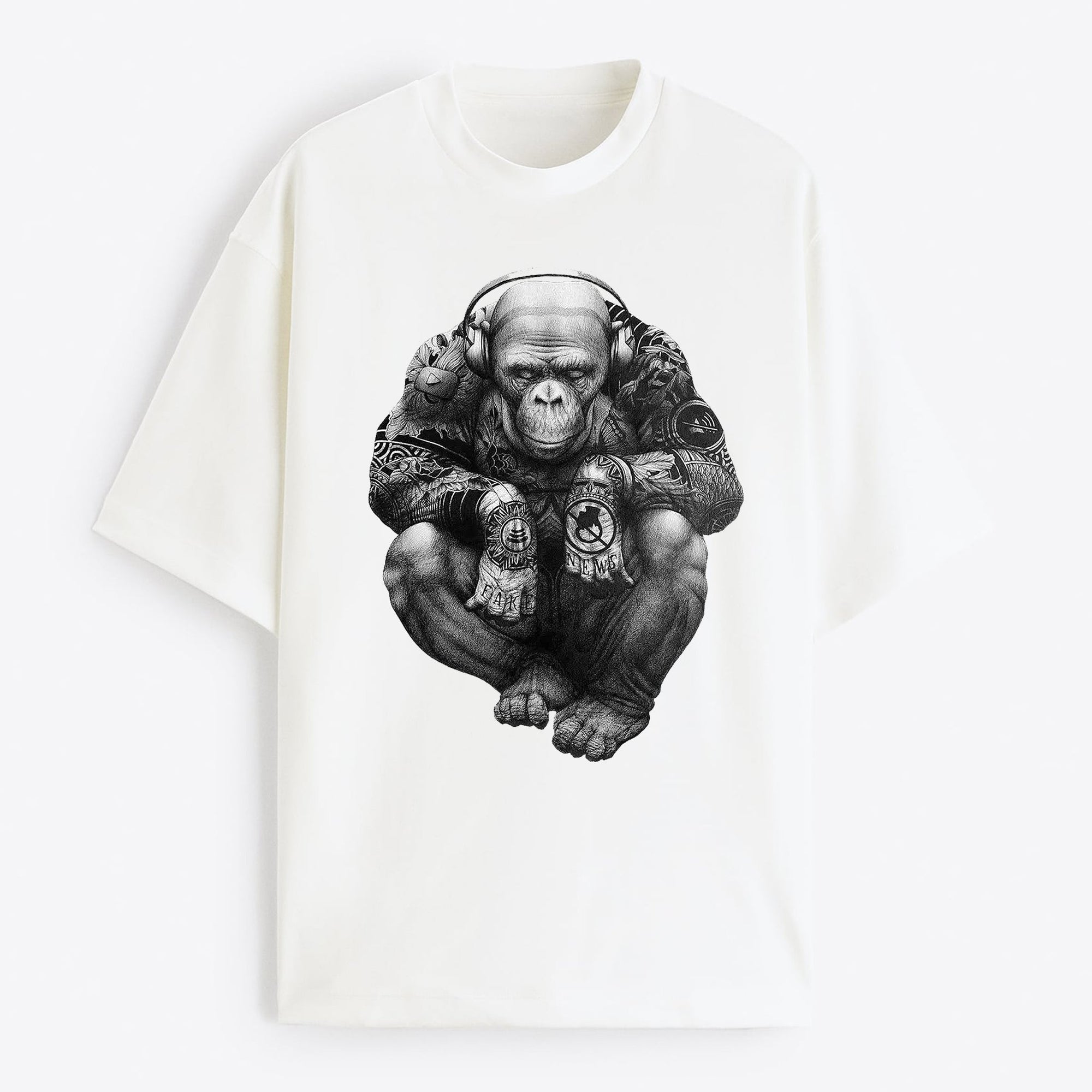 "Rapper Monkey" Oversized T-Shirt - USA
