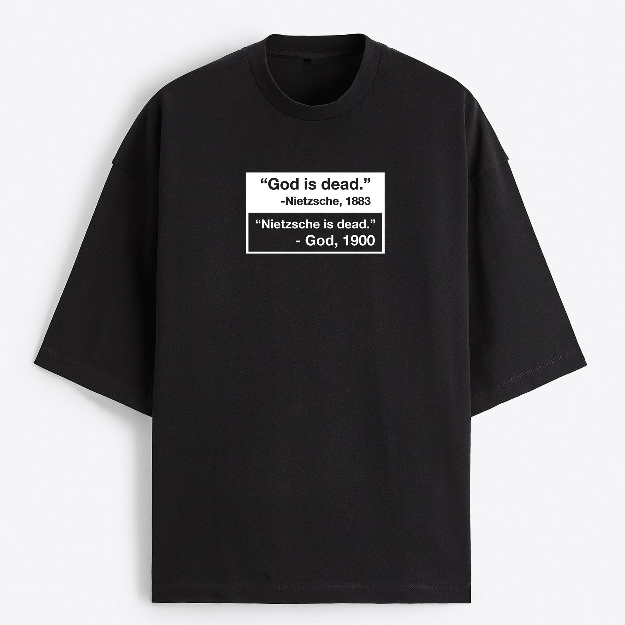 "Nietzsche is Dead" Oversize T-Shirt - USA