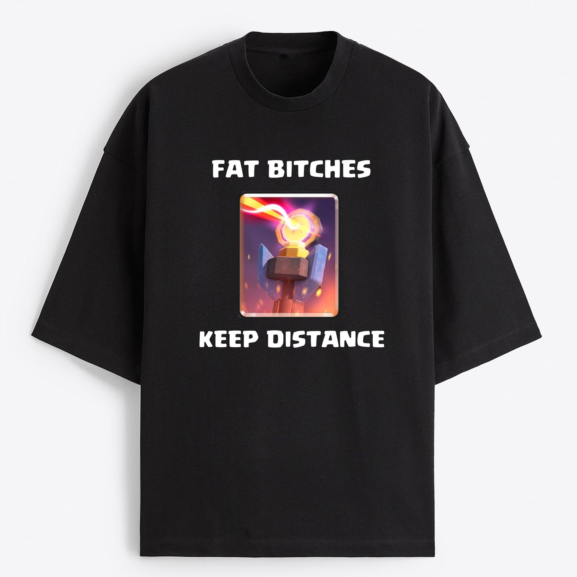 "Fat Bitches Keep Distance" Oversize T-Shirt - USA