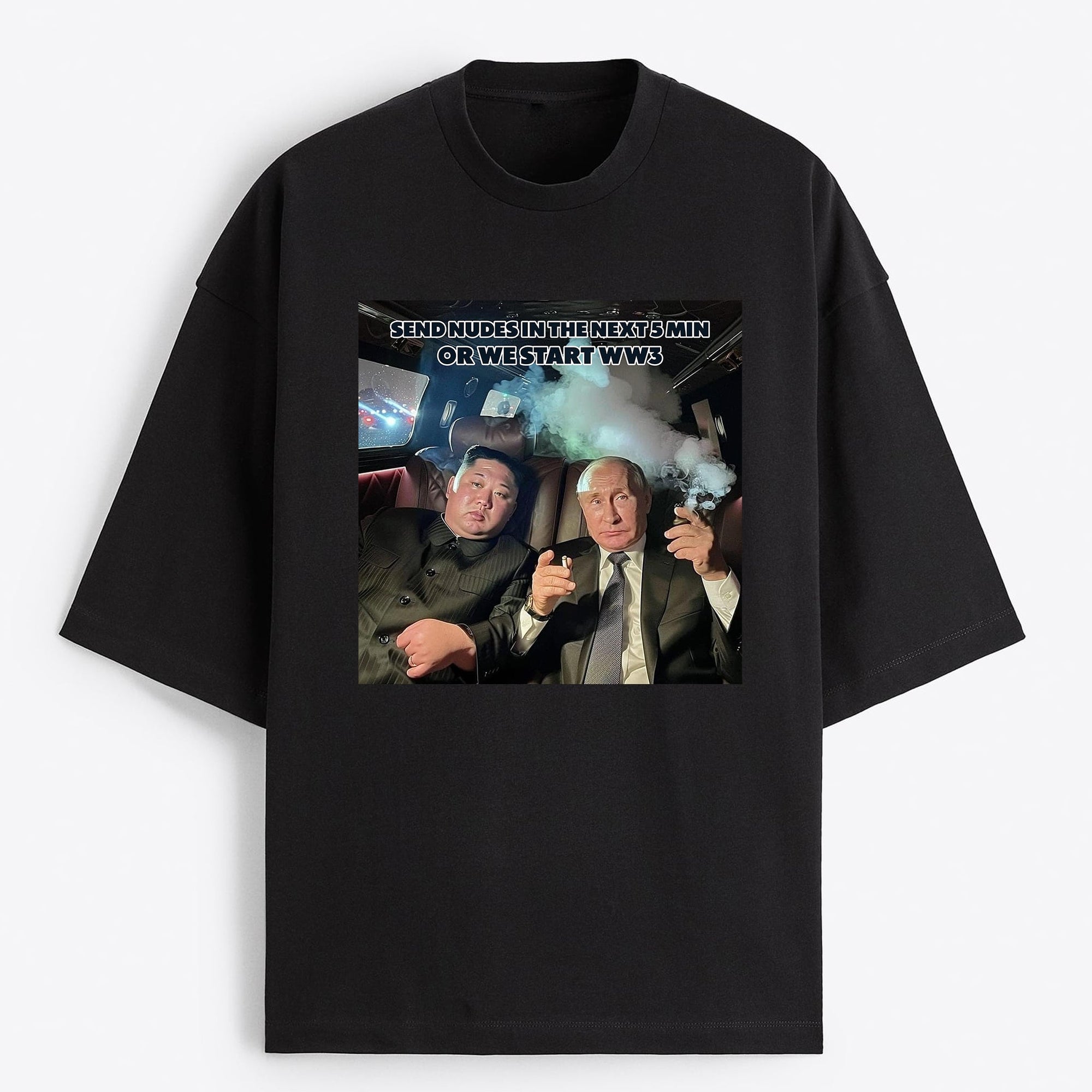 "Send Nudes Or WW3" Oversize T-Shirt - USA