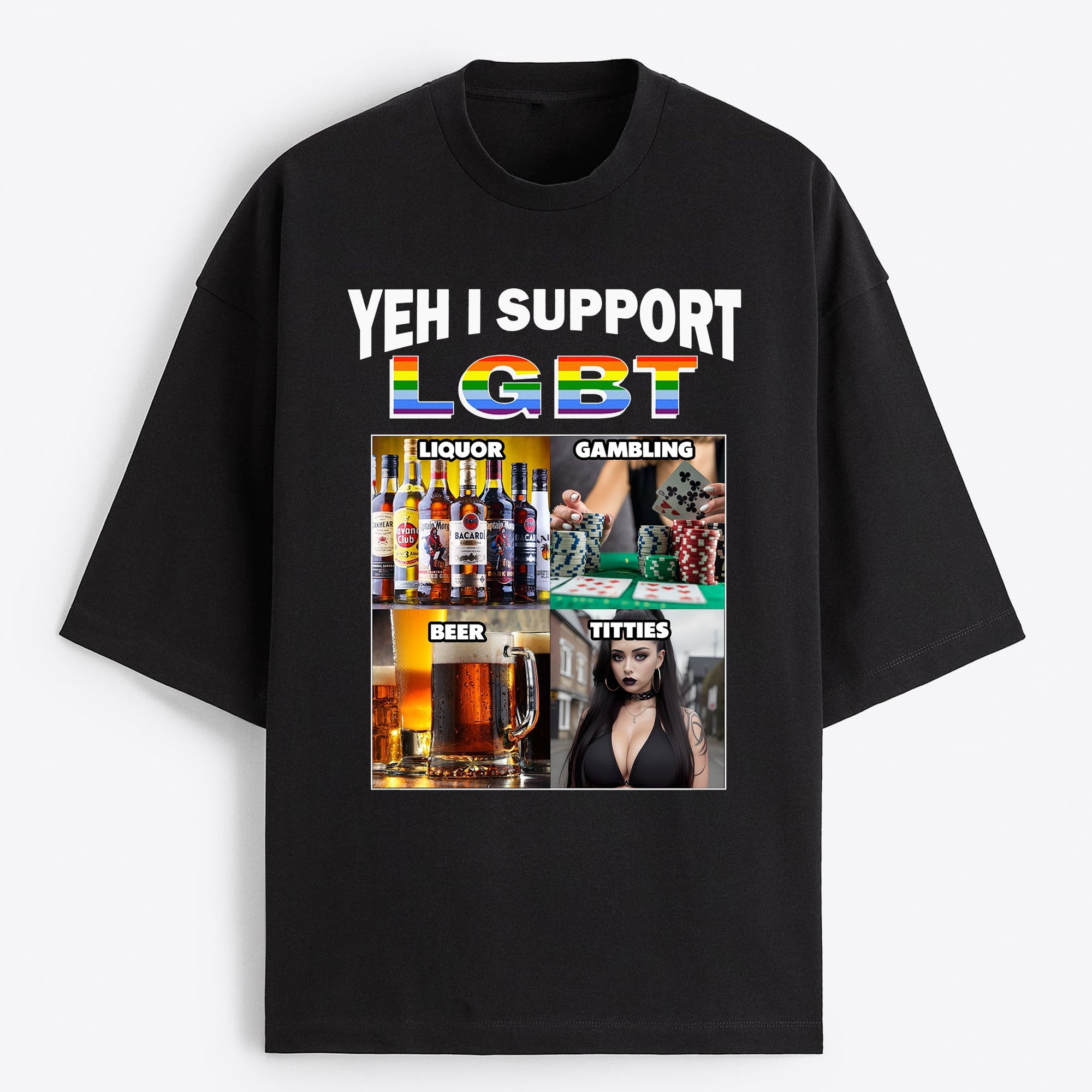 "Support LGBT" Oversize T-Shirt - USA