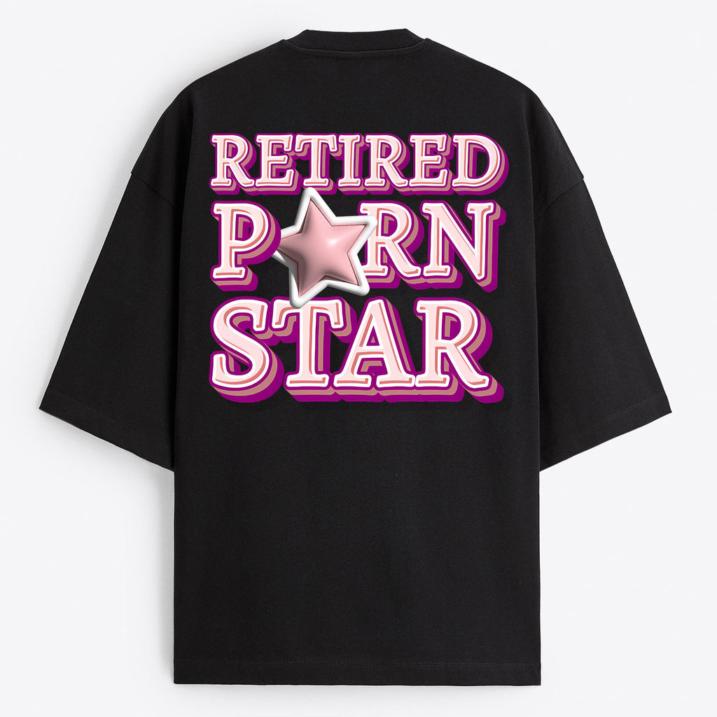 "Retired Porn Star" Oversize T-Shirt - USA